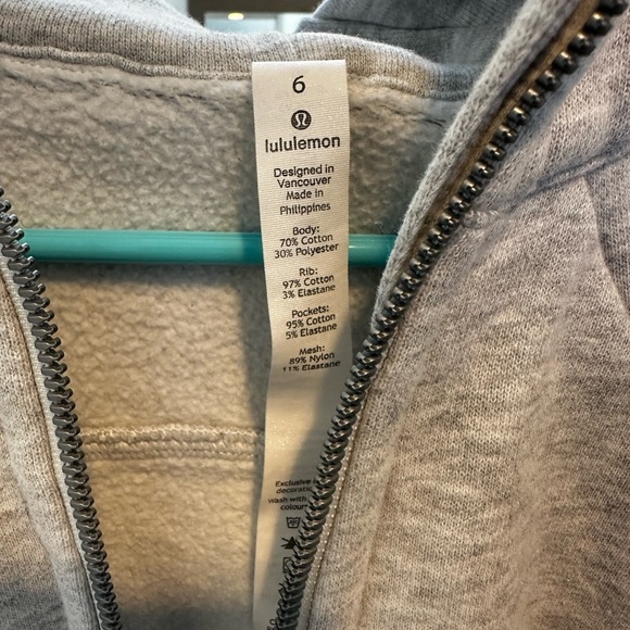 Lululemon Full-Zip Scuba Hoodie Gray with Silver - Picture 6 of 6
